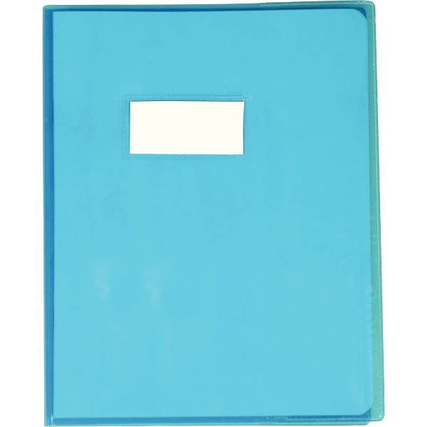 Protège-cahier cristal 17 x 22cm 22/100 coloris bleu