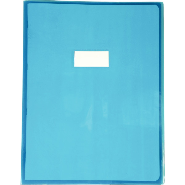 Protège-cahier cristal 24 x 32 cm 22/100 coloris bleu