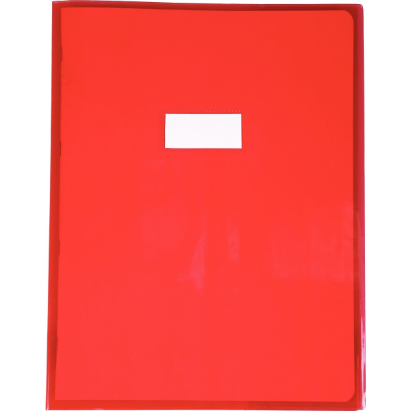Protège-cahier cristal 24 x 32 cm 22/100 coloris rouge