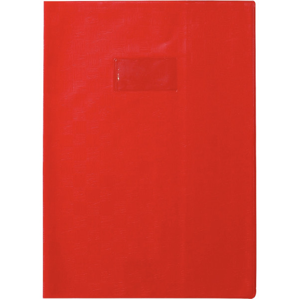 Paquet de 10 protège-cahiers avec rabats épaisseur 22/100ème 21 x 29,7 cm coloris rouge