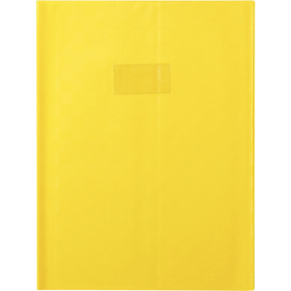 Paquet de 10 protège-cahiers avec rabats épaisseur 22/100ème 24 x 32 cm coloris jaune
