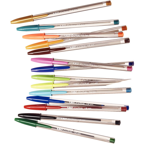 Étui de 15 stylos bille Cristal multicolour
