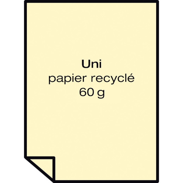 Recharge papier 65x100cm recyclé uni 60gr