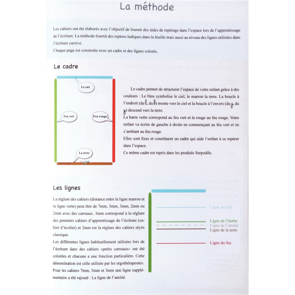 Cahier DYS format 17x22 cm, 46 pages interligne 3 mm