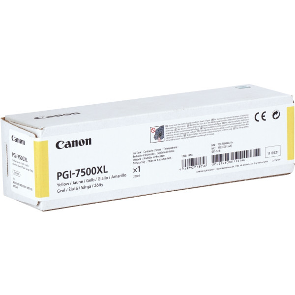 Canon 7500XL cartouche jet d'encre jaune haute capacité authentique (PGI7500 XL)