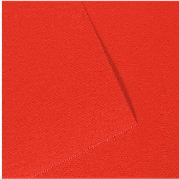 Paquet de 10 feuilles mi-teinte format 50x65cm  rouge vif