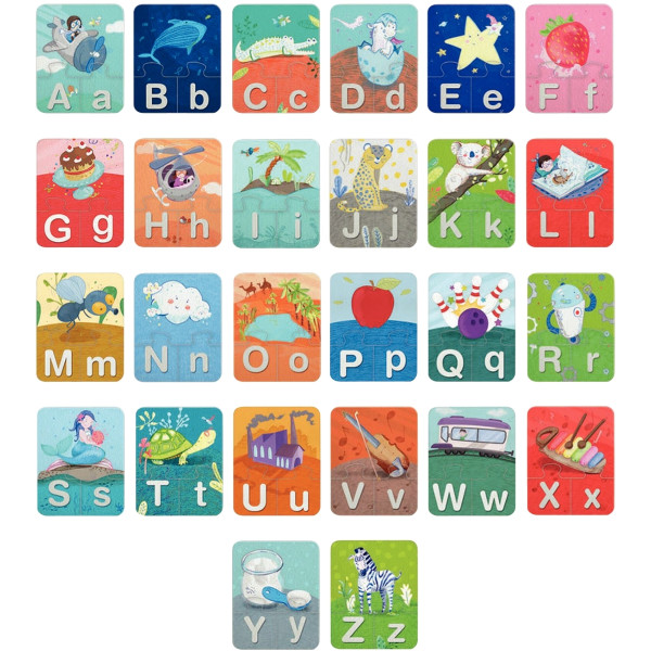 Apprendre l'alphabet 81 pièces