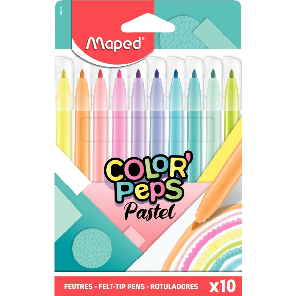 Pochette de 10 feutres Colorpeps pastels assortis