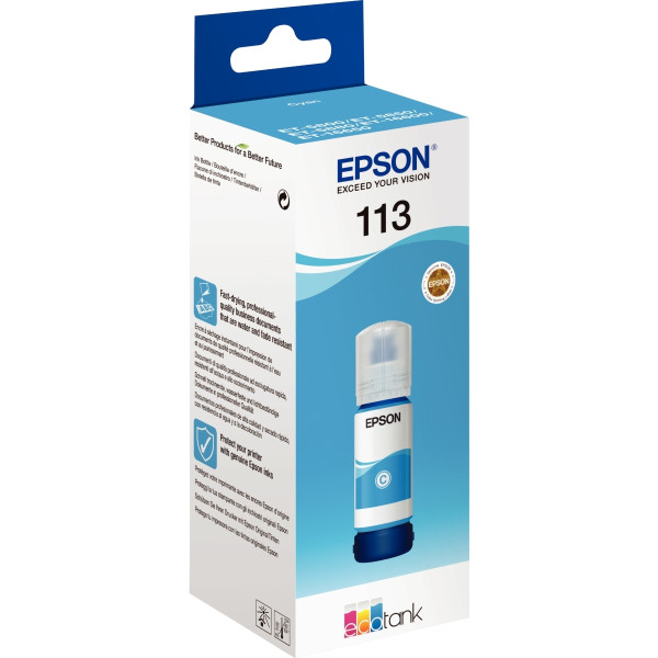 Epson 113 flacon d'encre cyan authentique (T06B240)