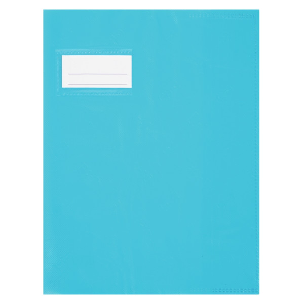 Paquet de 10 protèges-cahier épaisseur 21/100ème 17x22 cm PVC coloris bleu clair