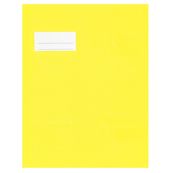 Paquet de 10 protèges-cahier épaisseur 21/100ème 17x22 cm PVC coloris jaune