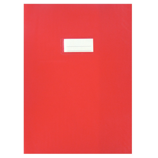Paquet de 10 protèges-cahier épaisseur 21/100ème 21x29,7cm PVC coloris rouge