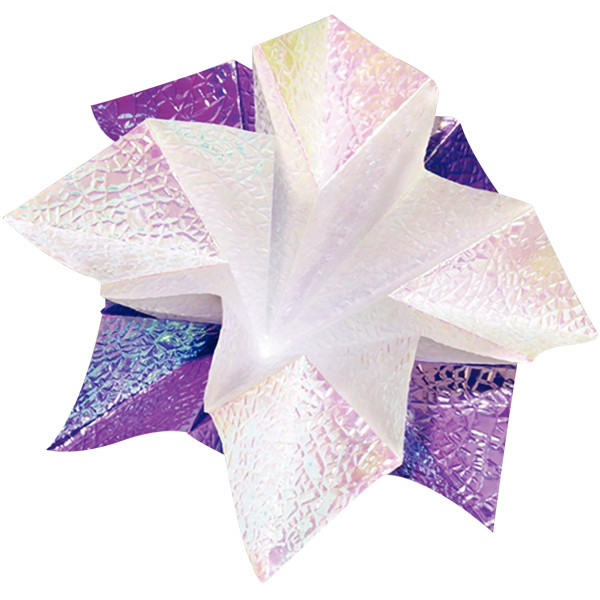 Paquet de 50 feuilles de papier iridescent dimensions 14 x 14 cm