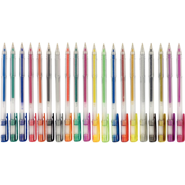 Pochette de 20 stylos gel fantaisie assortis