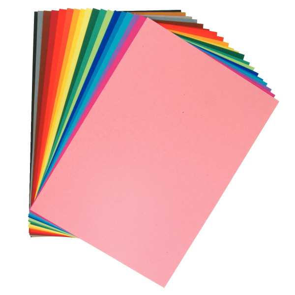 Paquet de 24 feuilles à dessin 160g 50 x 65cm  couleurs pastels assorties