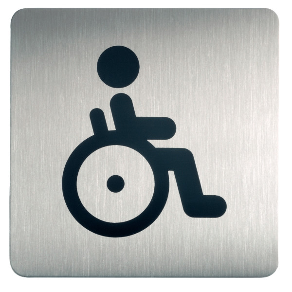 Plaque de signalisation imprimée toilettes pour handicapés