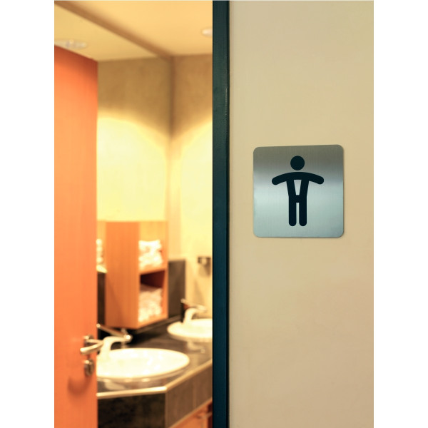 Plaque de signalisation imprimée toilettes pour hommes et femmes
