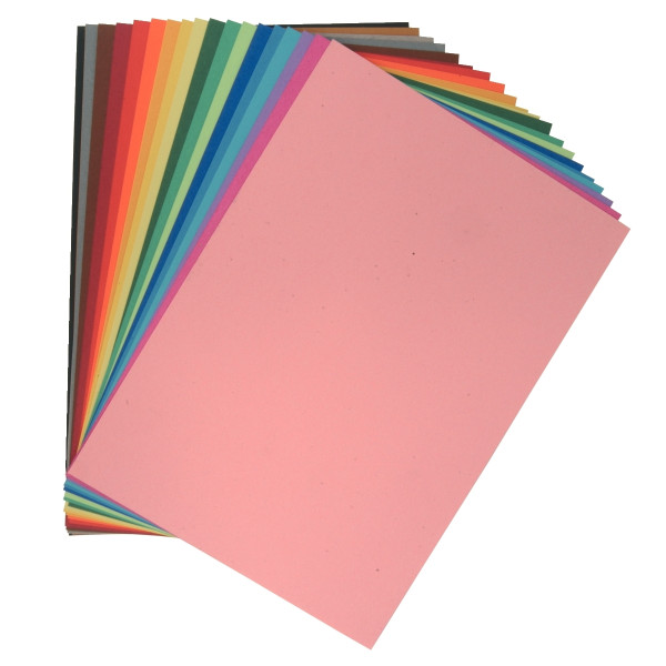 Paquet de 250 feuilles papier de couleur 160g 24x32cm assortis