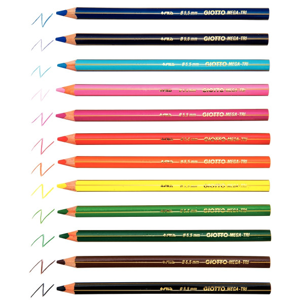 Étui de 12 crayons de couleur Stinovo Maxi