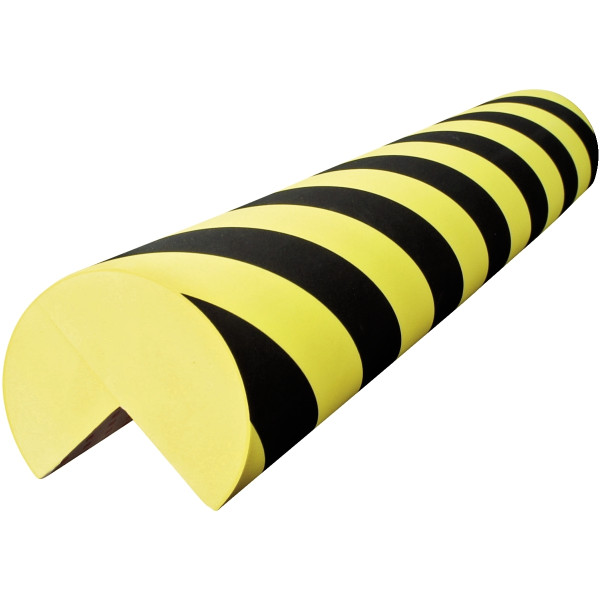 Protection angle 1m diamètre 10cm noir et jaune