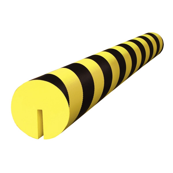 Protection droite 1m diamètre 10cm noir et jaune