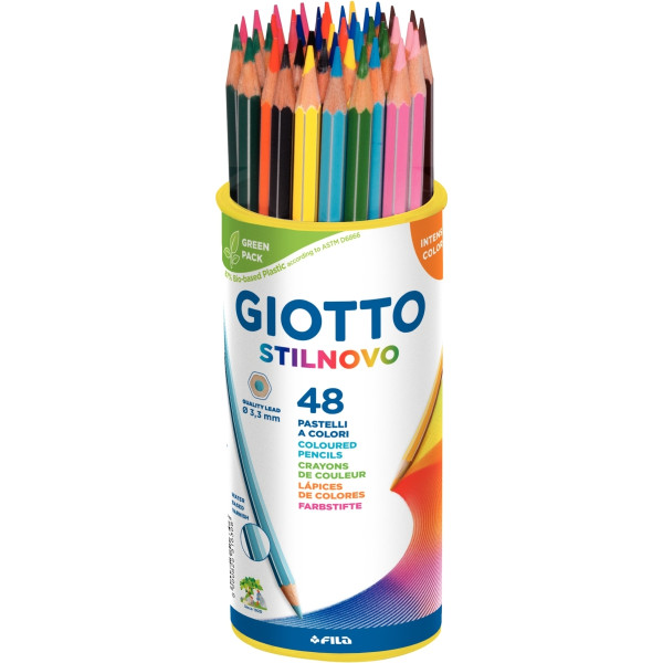 Pot de 48 crayons de couleur Stilnovo assortis