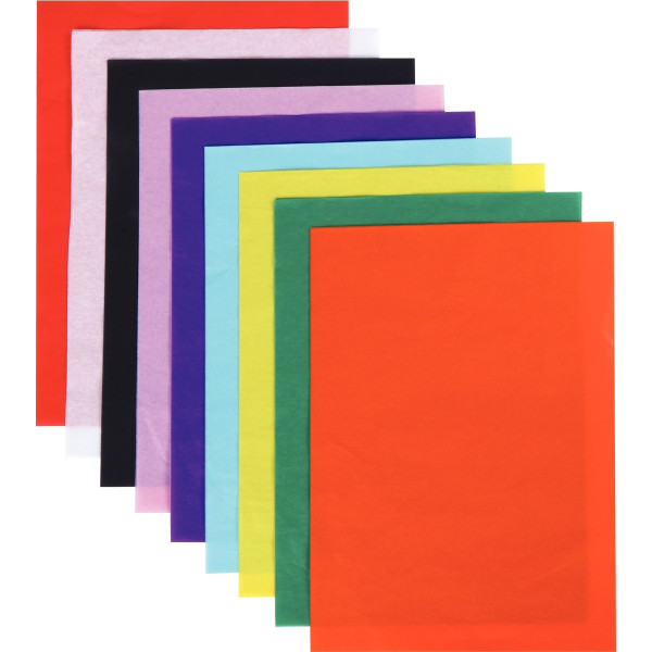 Paquet de 26 feuilles de papier de soie 50 x 70 cm orange