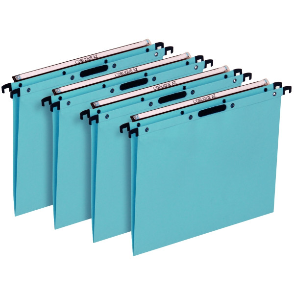 Paquet de 25 dossiers suspendus pour tiroir Velcro Ultimate H dos fond V bleu