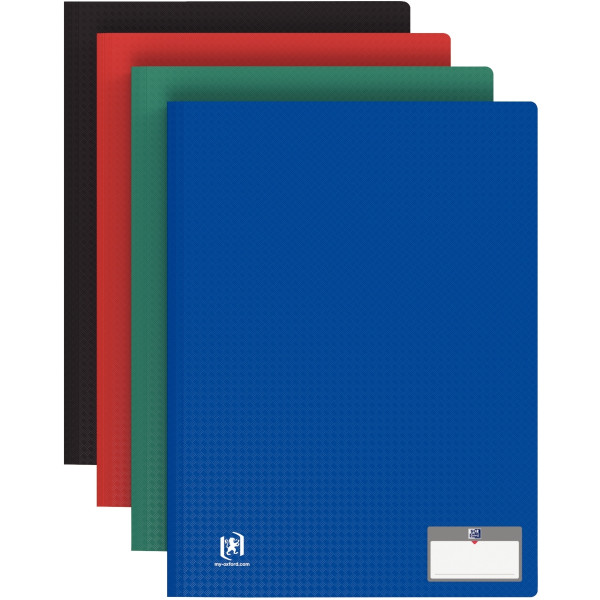 Carton de 10 protège-documents MEMPHIS 20 pochettes fixes 40 vues couleurs vives assorties