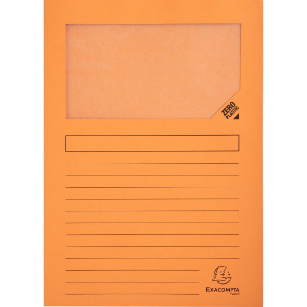 Paquet de 100 pochettes coin papier FOREVER 130g, orange