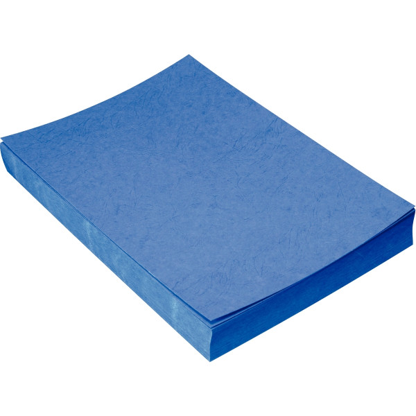 Paquet de 100 couvertures grain cuir brillant bleu