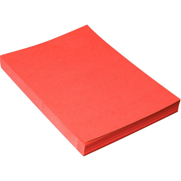 Paquet de 100 couvertures grain cuir brillant rouge