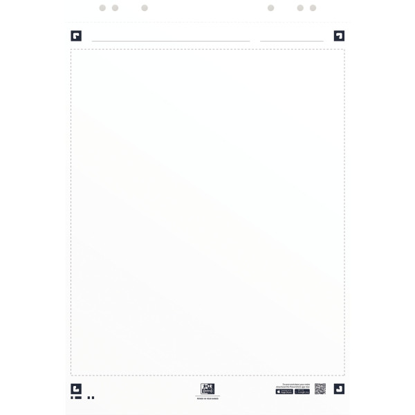 Pack de 3 blocs de conférence pour Paperboard de 20 feuilles micro perforées 65x98cm uni 90gr