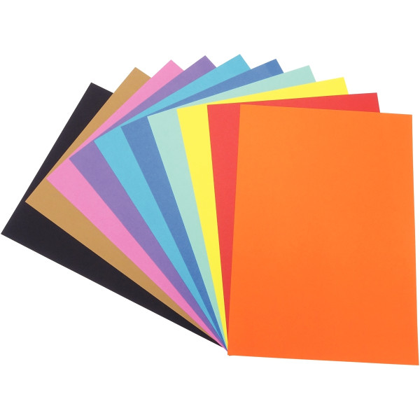 Bloc de 20 feuilles de papier couleur format A4 120g