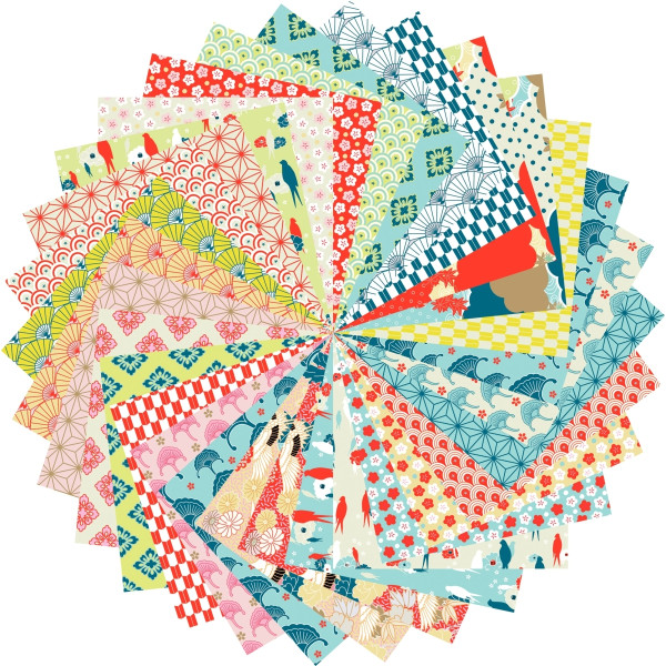Pochette de 60 feuilles origami format  20 x 20 cm nippon
