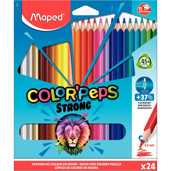 Pochette de 24 crayons colorpeps strong