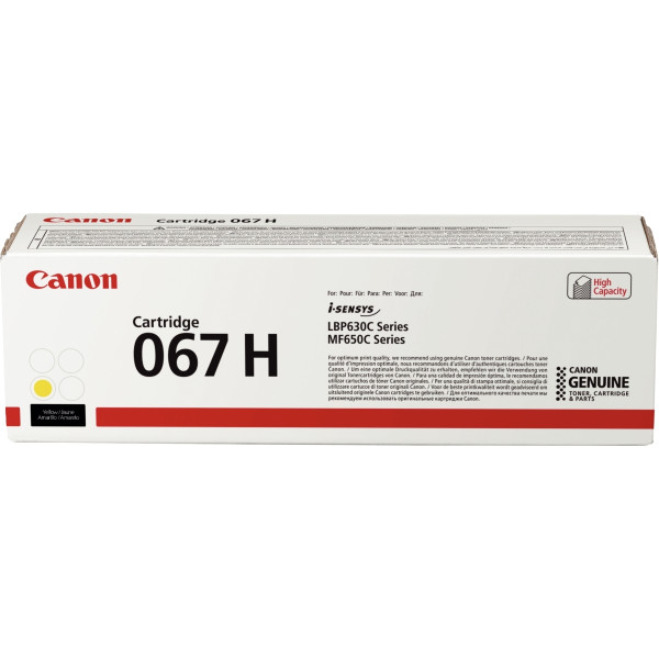 Canon 067H cartouche laser jaune haute capacité authentique