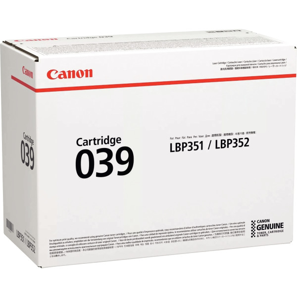 Canon 039 cartouche laser noir authentique