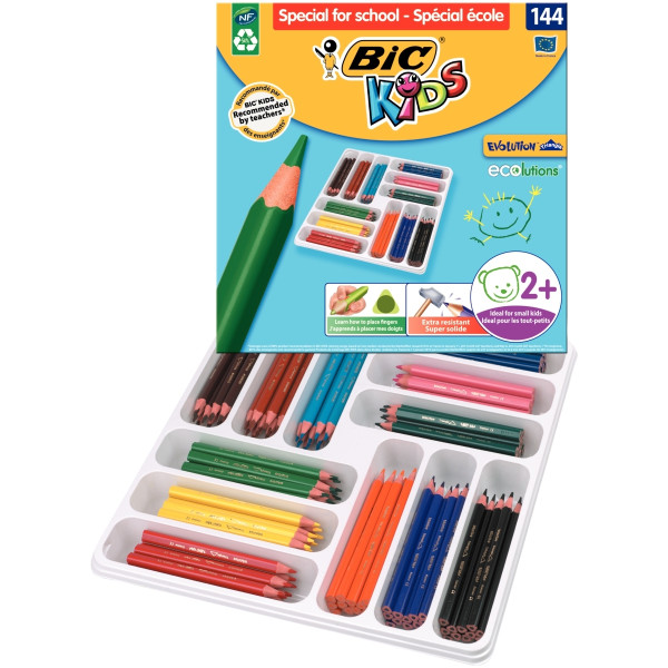 Classpack de 144 crayons de couleur Évolution triangulaire