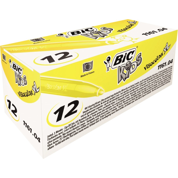 Boîte de 12 feutres Visacolor XL jaune
