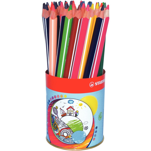 Pot de 36 crayons de couleur Trio assortis