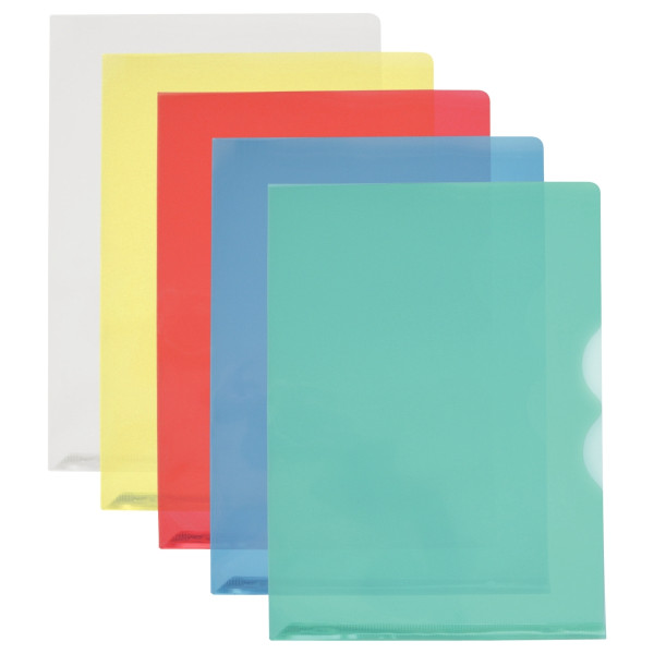 Boîte de 50 pochettes coin en PVC rigide FARD'OR, coloris assortis