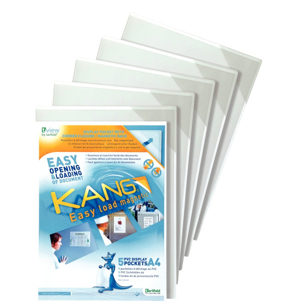 Sachet de 5 pochettes KANG  magnétiques format A4