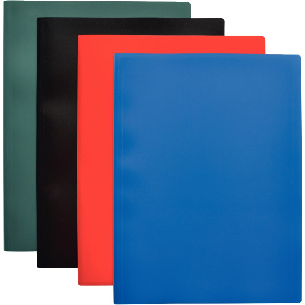 Carton de 20 protège-documents couverture souple en polypropylène 120 vues, coloris assortis