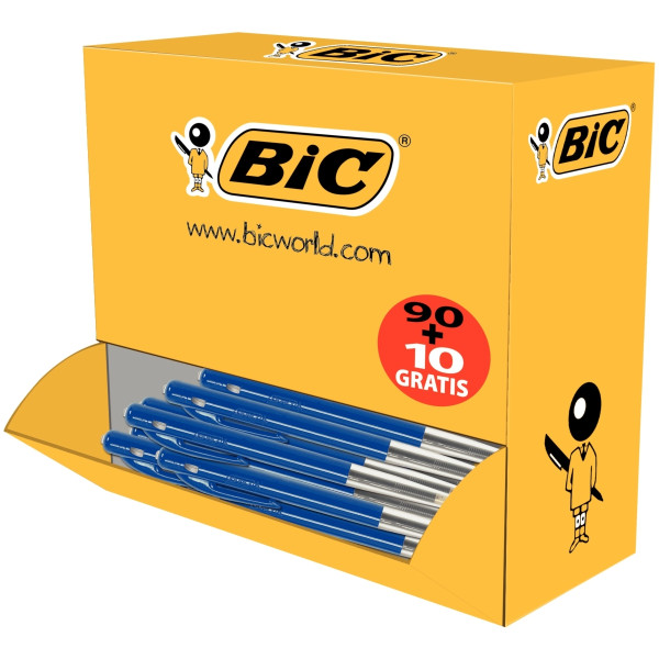 Boîte de 100 stylos bille M10 bleus dont 10 gratuits
