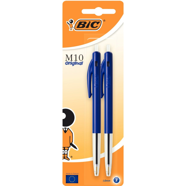 Blister de 2 stylos bille M10 bleus