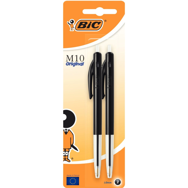Blister de 2 stylos bille M10 noirs
