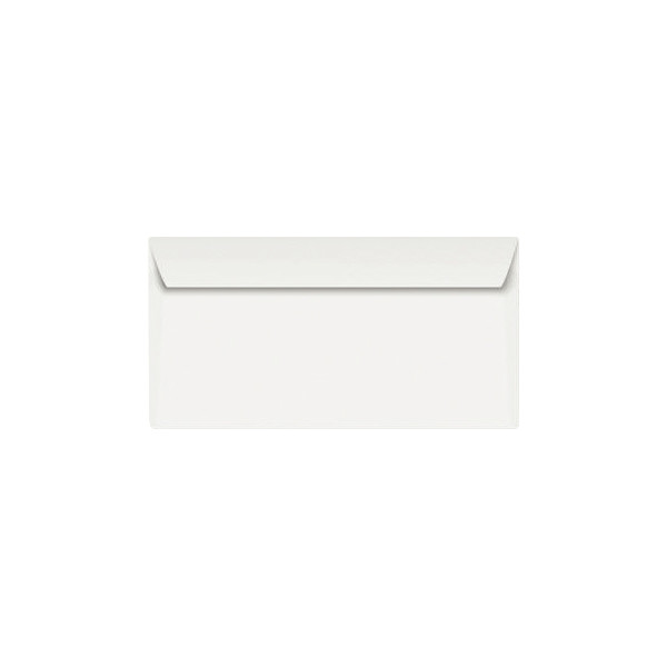 Boite de 500 enveloppes blanches 110x220mm 80g bande siliconée fenêtre 45x100mm