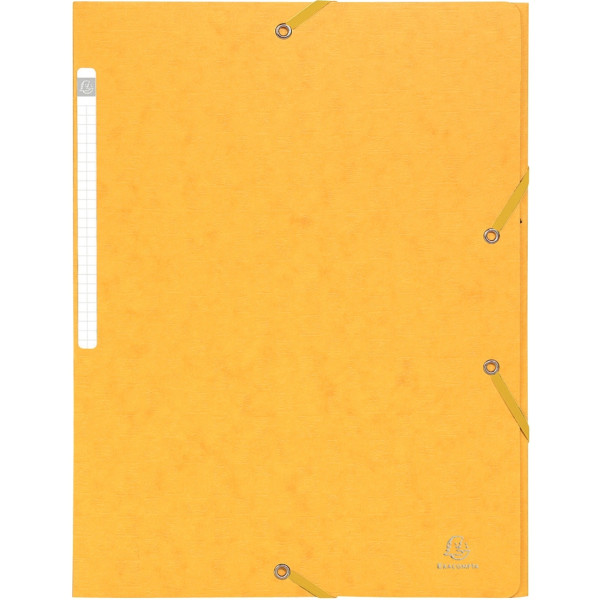Chemise 3 rabats à élastiques SCOTTEN en carte lustrée 600g, jaune