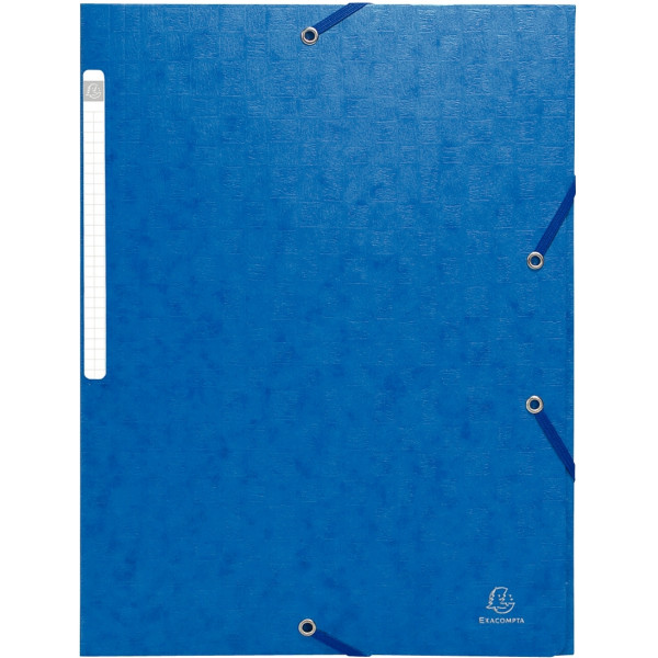 Chemise 3 rabats à élastiques SCOTTEN en carte lustrée 600g, bleu